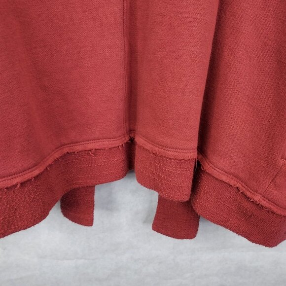 Soft Surroundings Cardigan Women Petite L/XL Open Front Pockets Slub Cotton Ocre - Picture 9 of 14